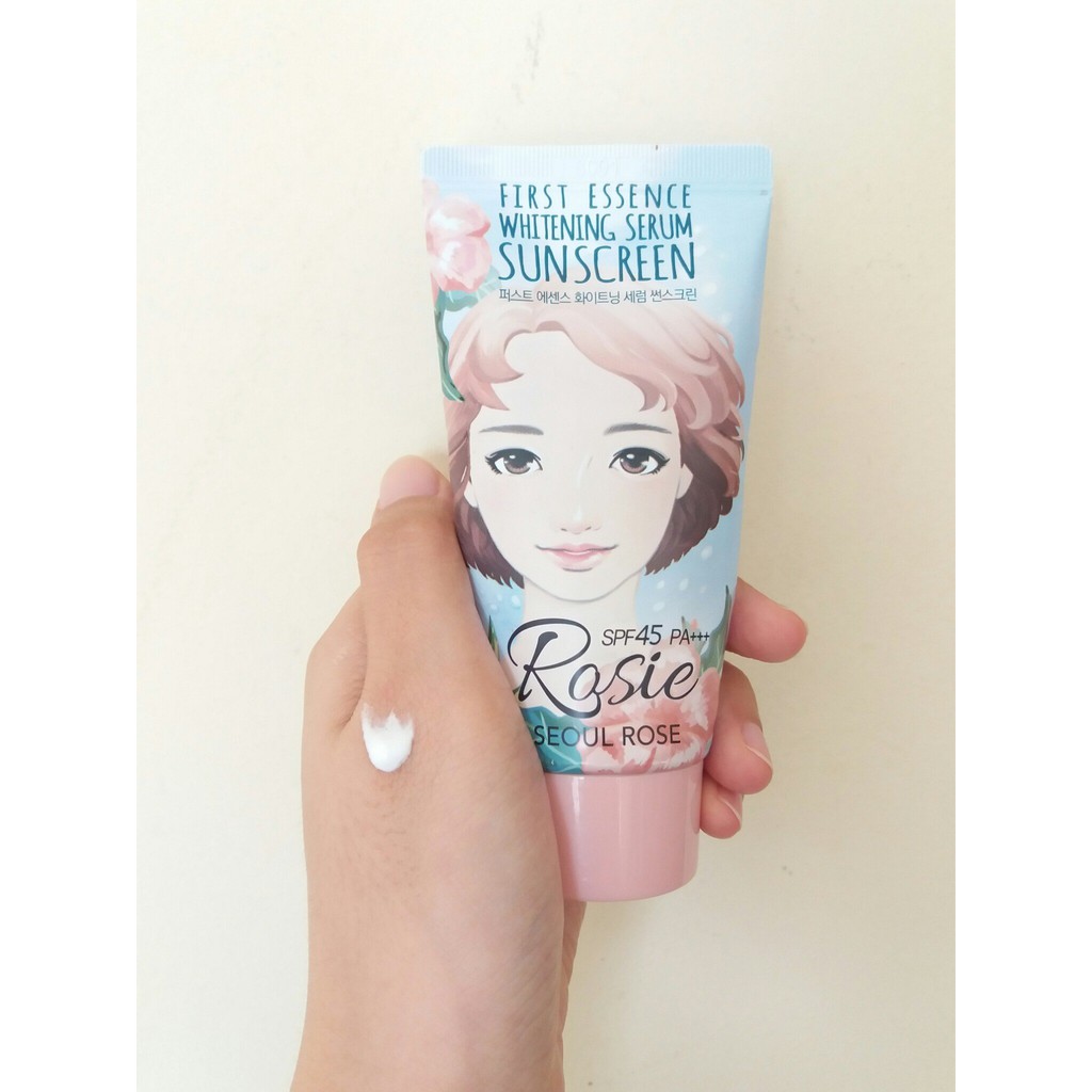 Kem Chống Nắng SeoulRose Rosie First Essence Whitening Serum Suncreen SPF 45+ PA+++ | BigBuy360 - bigbuy360.vn