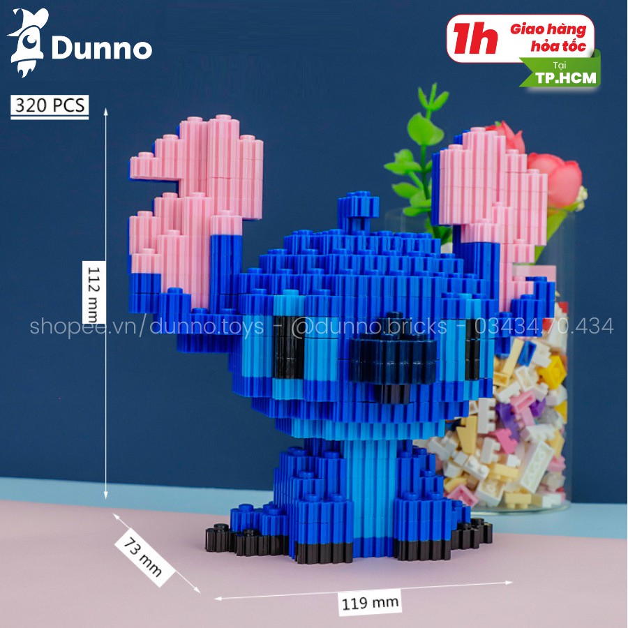 Đồ chơi Xếp hình Stitch Linkgo - Mô hình Nhân vật hoạt hình Lilo & Stitch