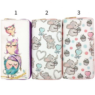 Bóp ví dài cartoon hoạ tiết hoạt hình voi nhỏ dễ thương cute - Banana Store
