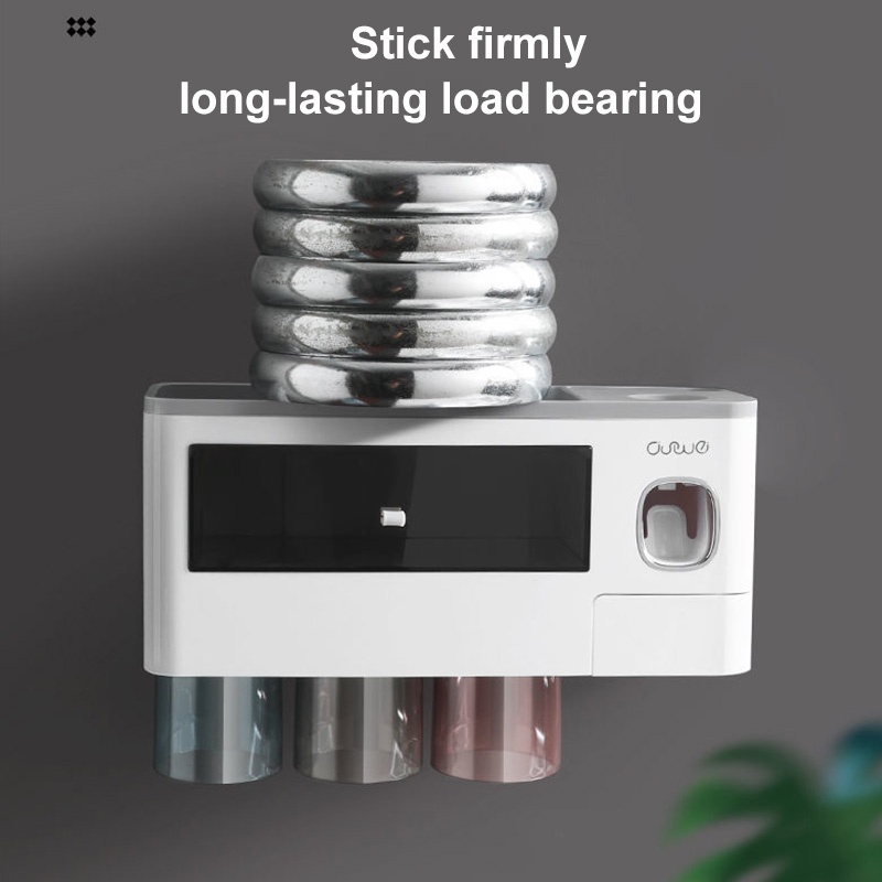 Only HOUSE Giá Đỡ Bàn Chải Đánh Răng Hít Nam Châm Đa Năng Có Ngăn Đựng Bàn Chải Đánh Răng