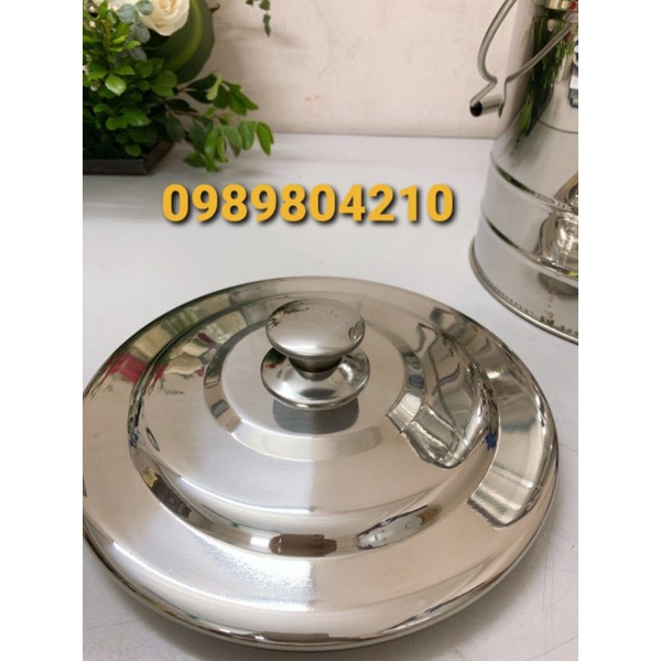 Bình đựng nước sữa ,thực phẩm inox 10 ,15 , 20lít  ko vòi ,Xô inox có nắp đậy inox 304
