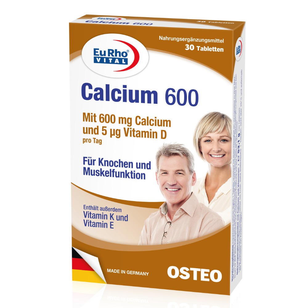 Viên uống bổ sung canxi EuRho Vital Calcium 600