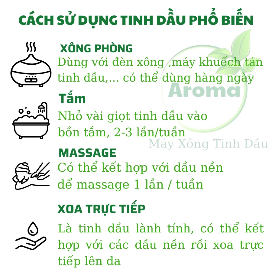 Combo 6 Lọ tinh dầu thiên nhiên, có kiểm định ( tự chọn mùi )