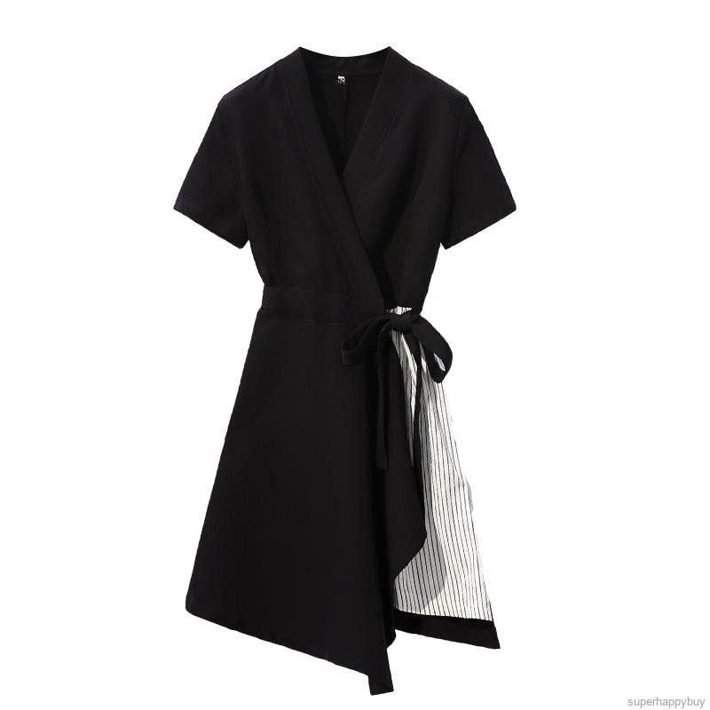 Đầm form rộng phối màu thời trang