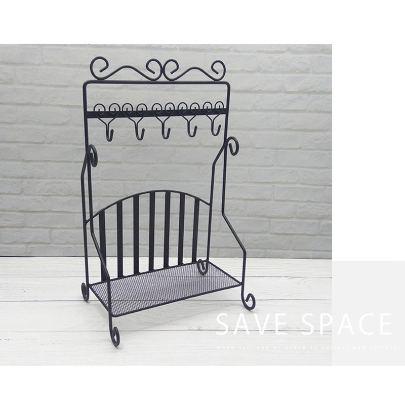 Giá Đỡ Trưng Bày Trang Sức Bằng Sắt Màu Đen Sáng Tạo