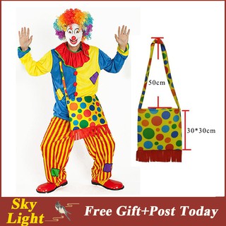 Bộ áo liền quần hóa trang chú hề hài hước cho người lớn
