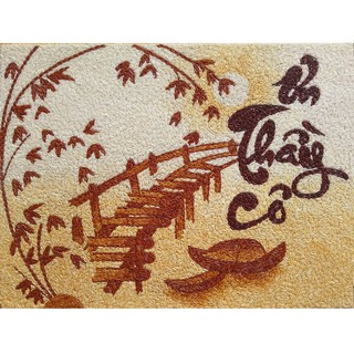 [30x40] Bộ nguyên liệu tranh gạo Ơn Thầy Cô cây cầu