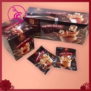 Cà phê nấm Linh chi Nhật Kim Anh Laura Coffee - Cà phê hòa tan Laura Sunshine (Hộp 10 gói)