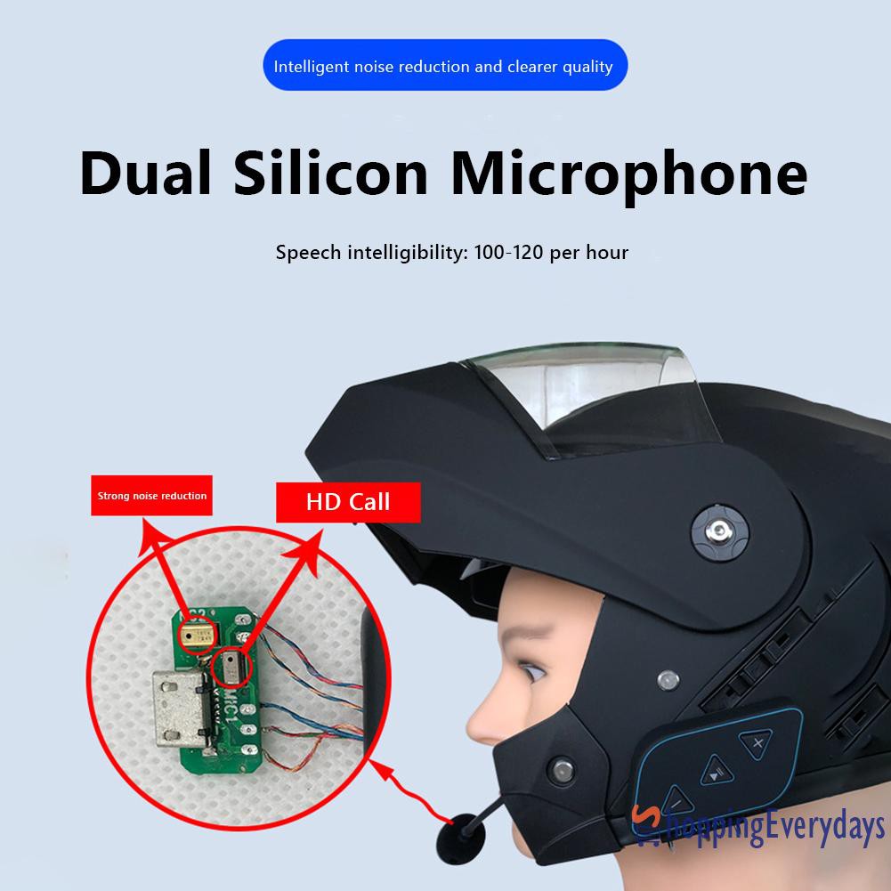 【sv】 A8 Motorcycle Bluetooth Helmet Headsets Intercom Call Wireless Headphone