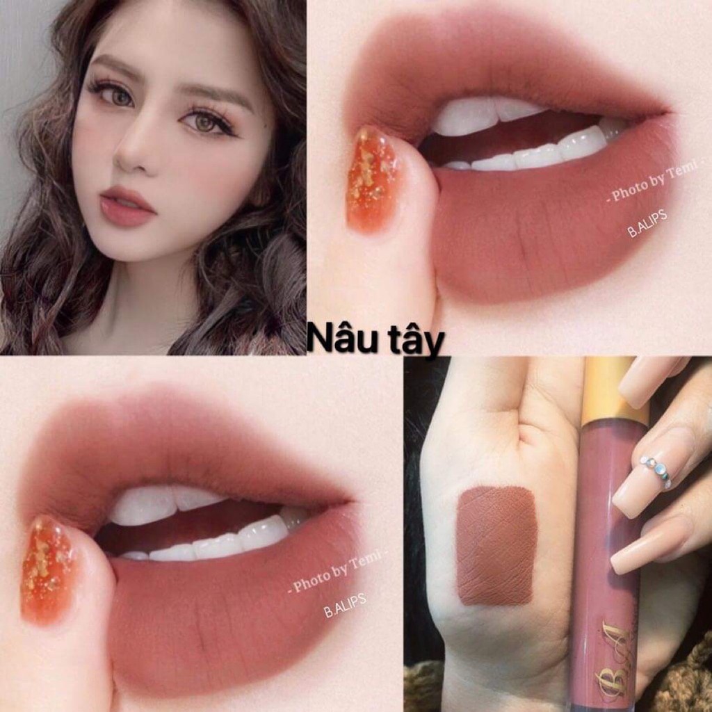 [ Nâu Tây ] màu son hot nhất Son kem cao cấp không chì B.a Beauty tặng kèm ủ môi | BigBuy360 - bigbuy360.vn