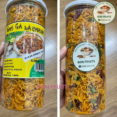 Khô gà lá chanh 500g, gà xé lá chanh cực ngon, chua chua cay cay ăn cực đã. | BigBuy360 - bigbuy360.vn