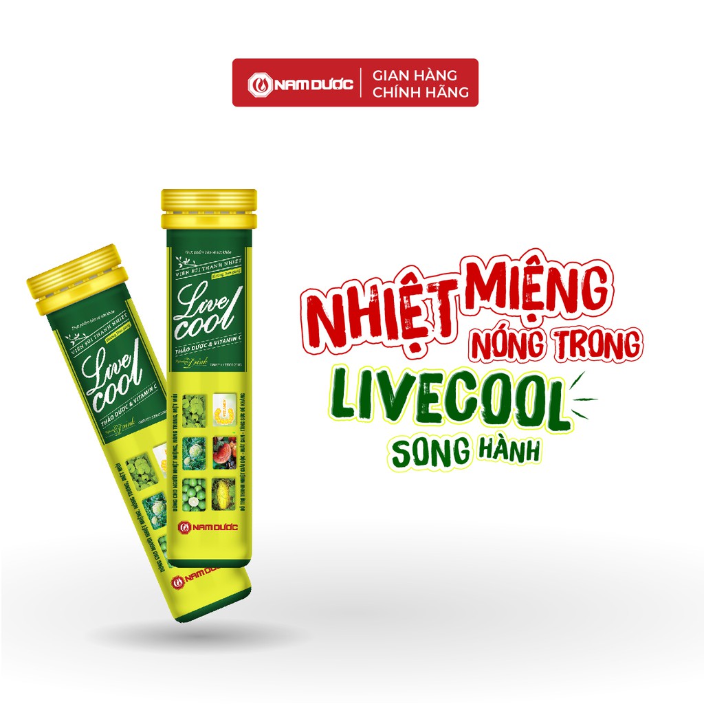 Viên sủi thanh nhiệt Livecool hương dưa gang - Hỗ trợ thanh nhiệt giải độc, mát gan, tăng sức đề kháng.