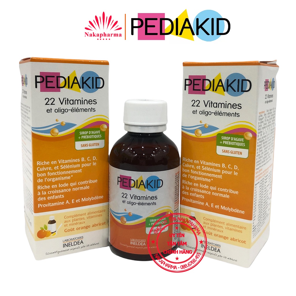 [KÈM QUÀ] Pediakid 22 Vitamines Et Oligo Éléments – Bổ sung vitamin và khoáng chất cho bé – Nhập khẩu từ Pháp