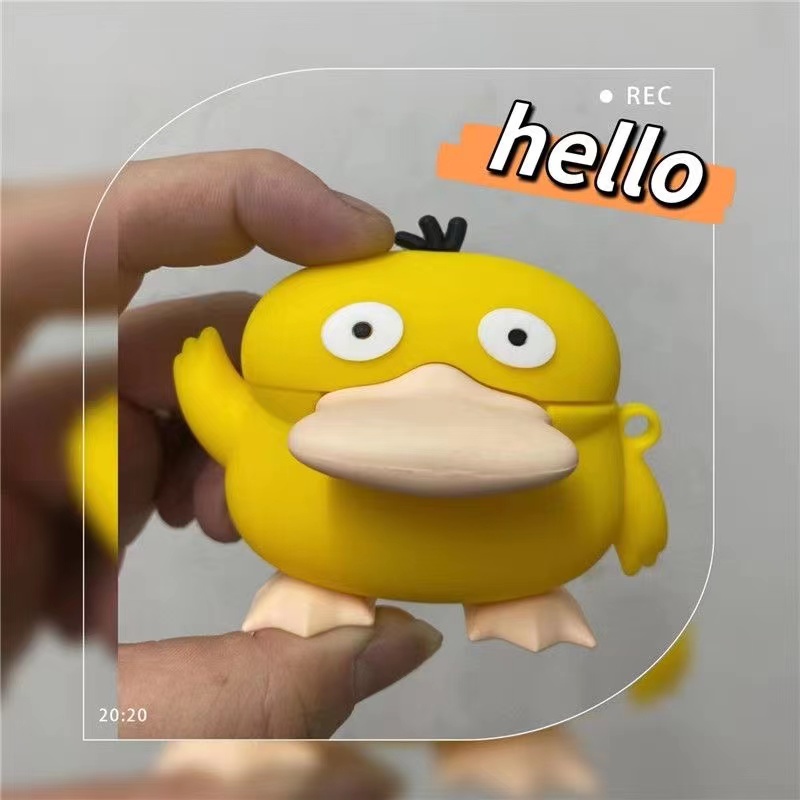 Vỏ Bảo Vệ Hộp Sạc Tai Nghe bluetooth Không Dây Baseus Bowie M2 Bằng Silicon Mềm Hình Vịt 3D Dễ Thương