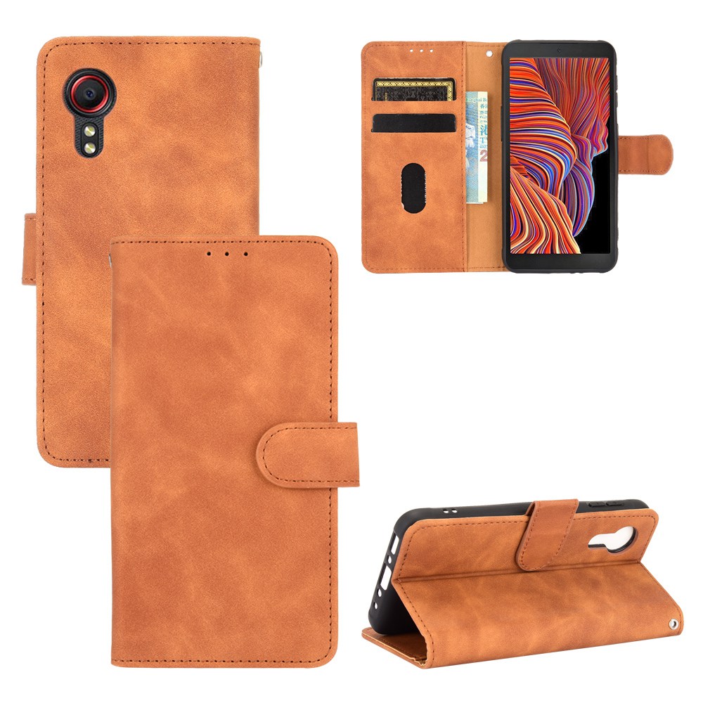 Bao Da Điện Thoại PU Dạng Ví Nắp Lật Khóa Nam Châm Sang Trọng Cho Samsung Galaxy Xcover 5 Galaxy Xcover5 SM-G525F TPU