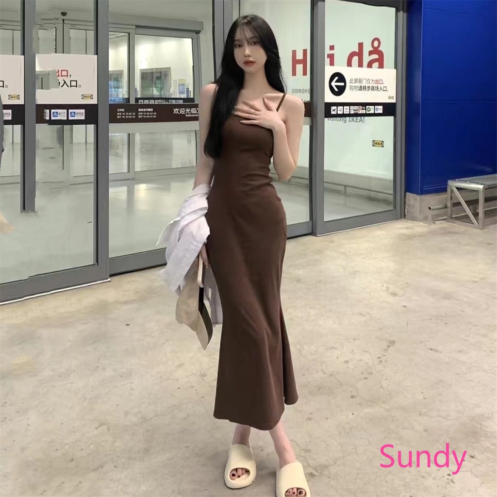 Đầm Đuôi Cá Hai Dây Quyến Rũ Hợp Thời Trang Hè Cho Nữ