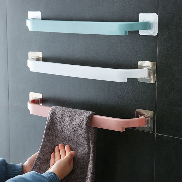 Thanh Nhựa Dán Tường Phơi Khăn Gài Dép Nhà Tắm