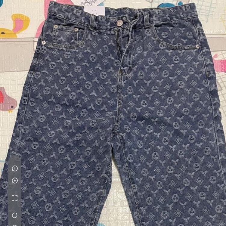 DUNEA Quần Jean Ống Rộng Phong Cách Đơn Giản Thời Trang Cho Cặp Đôi