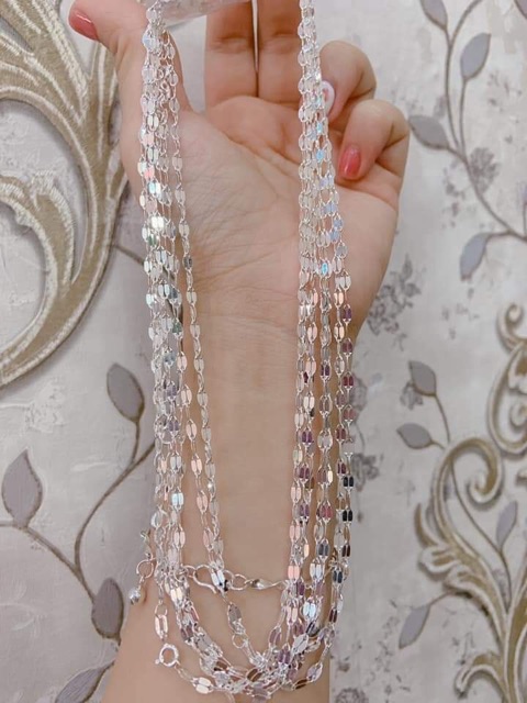 DÂY CHUYỀN BẠC TA DẠNG PHAY LÁ