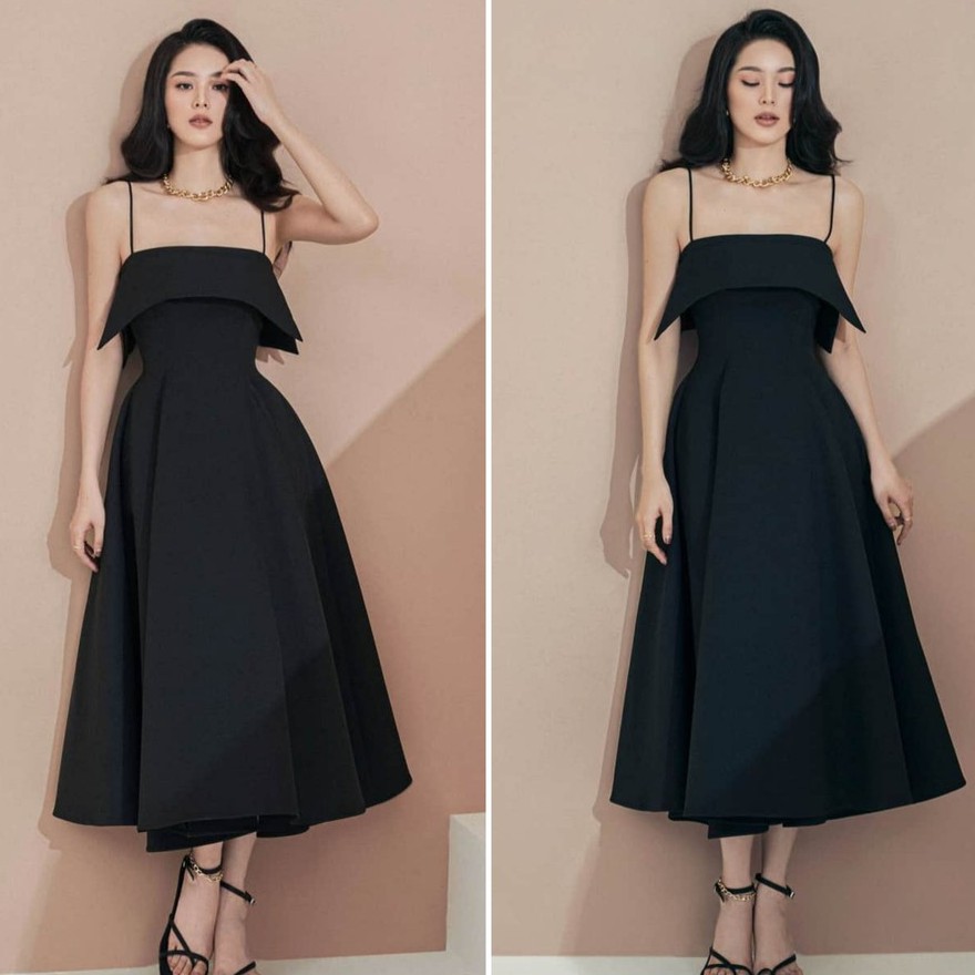 Đầm hai dây dáng xòe sang trọng Susu | BigBuy360 - bigbuy360.vn