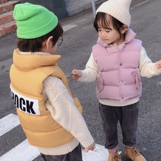 Áo gile phao lông vũ cho bé cực cute