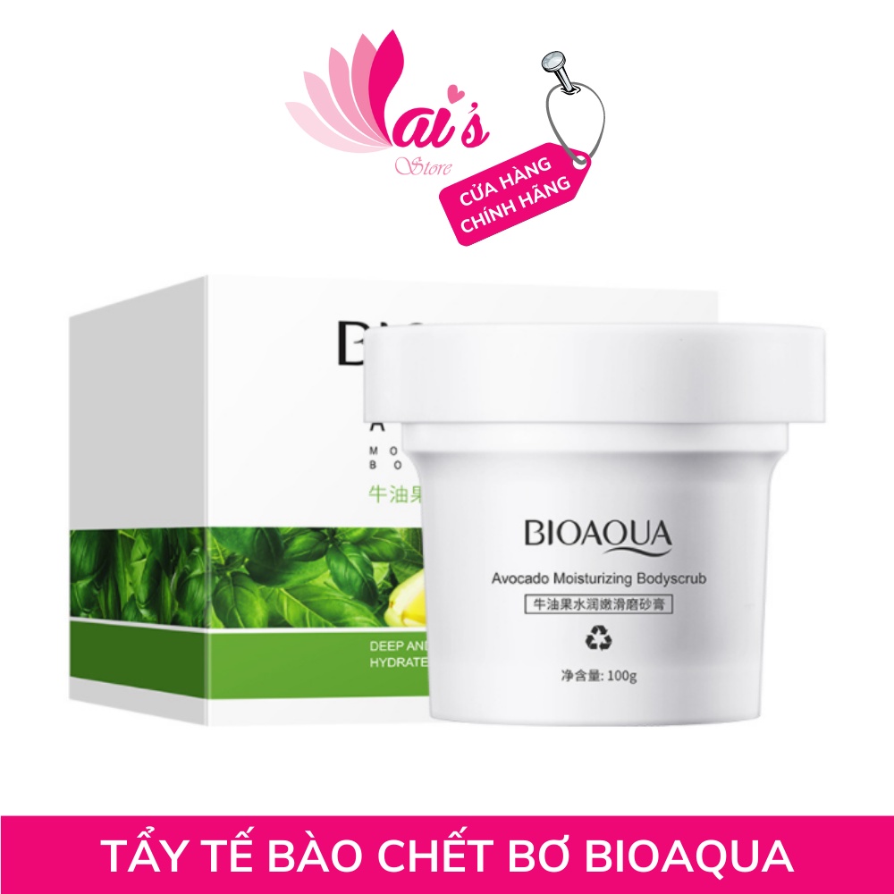 Tẩy Tế Bào Chết Tinh Chất Quả Bơ Bioaqua (100g) Dưỡng Ẩm Toàn Thân Và Mặt, Trắng Da, Loại Bỏ Mụn Cơ Thể Chính Hãng