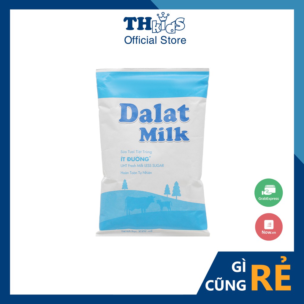 Thùng 48 Hộp Sữa Tươi Tiệt Trùng DALAT MILK 220ML