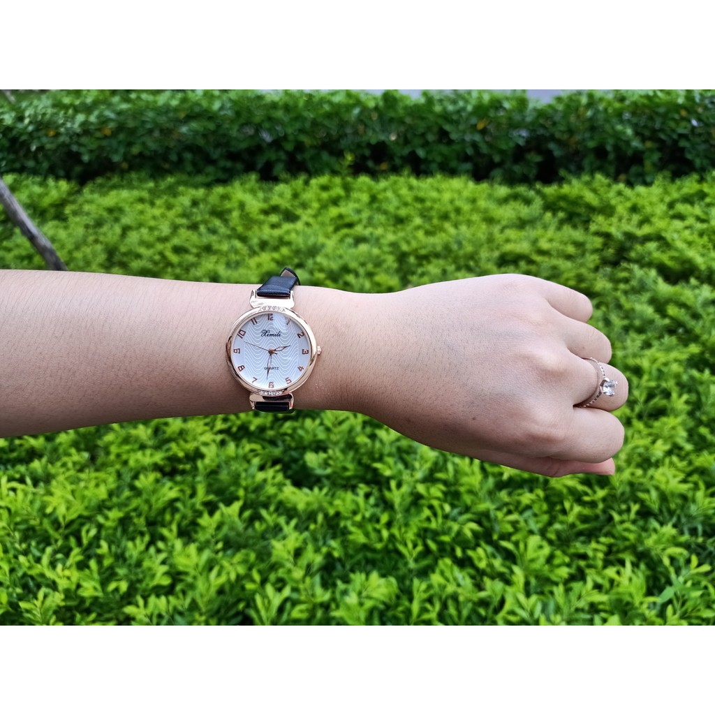 Đồng Hồ Nữ Ximili Dây Da Cao Cấp Màu Hồng, Đính Đá Trẻ Trung Năng Động XM1 [ SIÊU GIẢM GIÁ ] | BigBuy360 - bigbuy360.vn