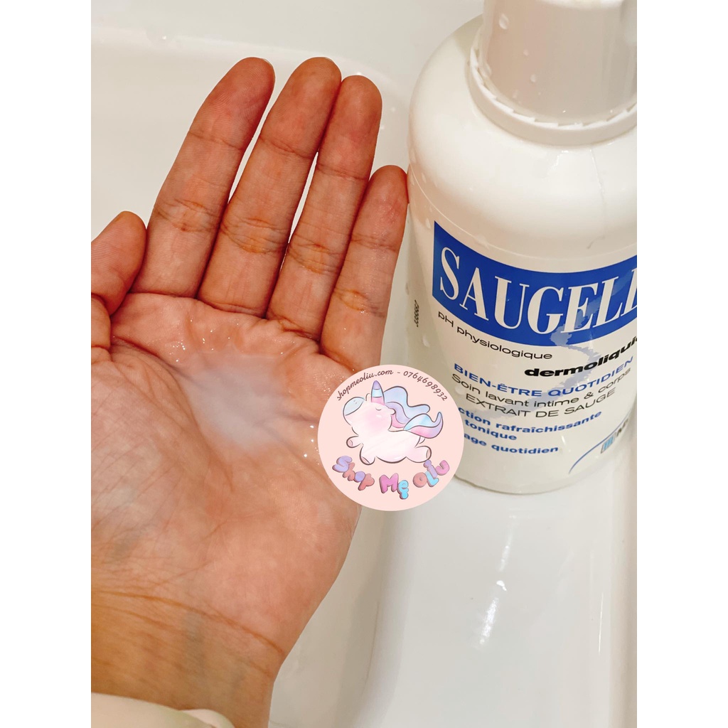 Dung dịch vệ sinh phụ nữ Saugella Dermoliquide ngừa viêm xanh dương 250ml, 500ml