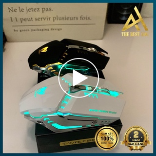 ✁☊chuột máy tính không dây gaming chống ồn led rgb t-wolf q15 wireless bluetooth laptop pc mouse chơi game