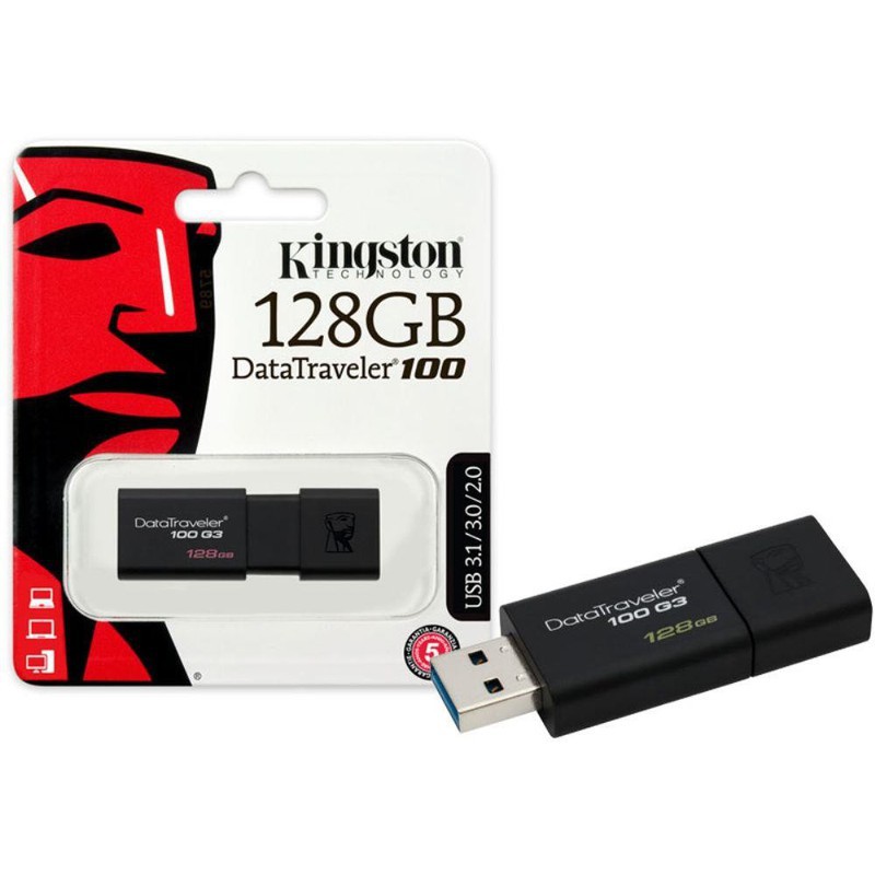 USB KINGSTON DT100G3 USB 3.0 128GB (SPC/ FPT)-Bảo hành 5 năm