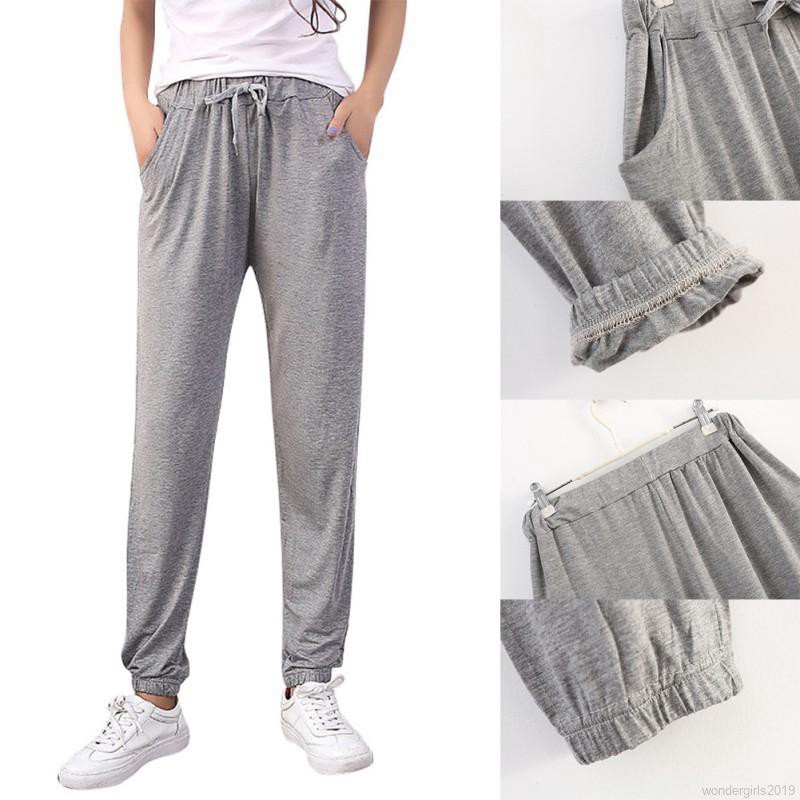 Quần ống rộng màu trơn thoải mái tập yoga cho nữ | BigBuy360 - bigbuy360.vn