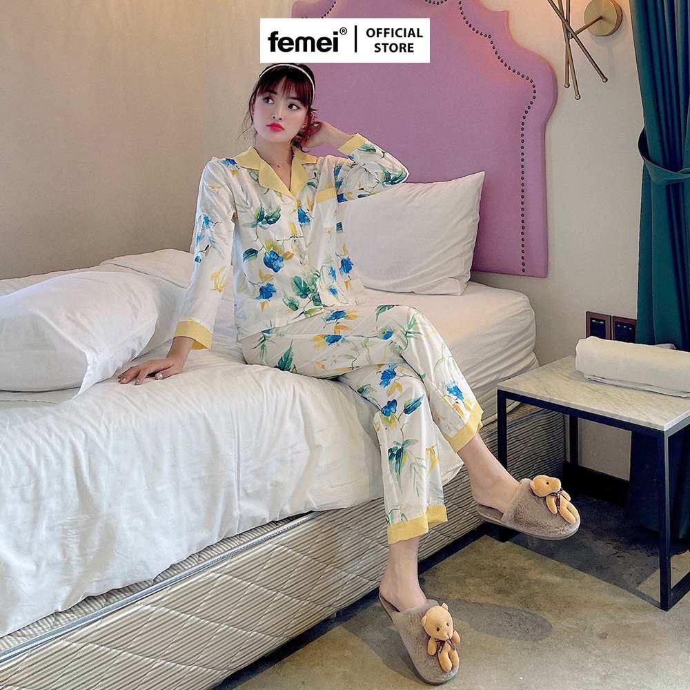 FEMEI - Bộ pyjama quần dài PND020 PINK SET