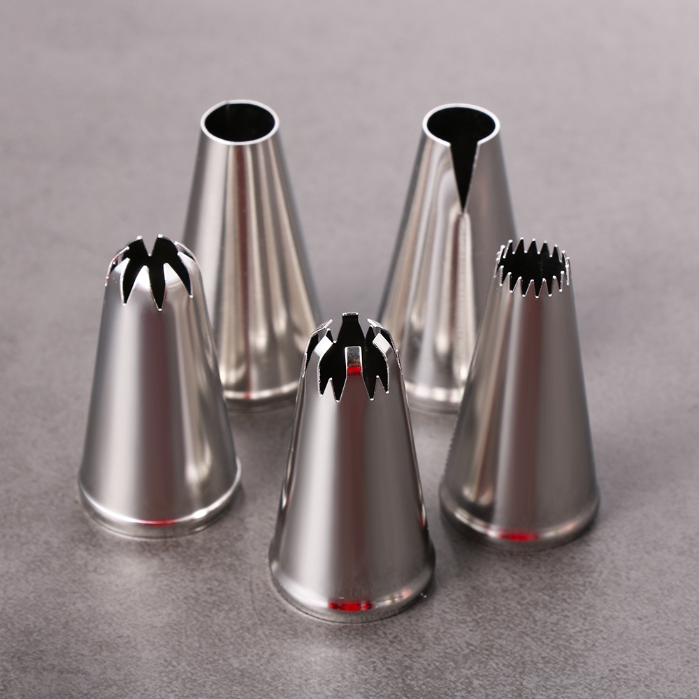 Set 5 Đuôi Bắt Bông Kem Trang Trí Bánh Bằng Thép Không Gỉ