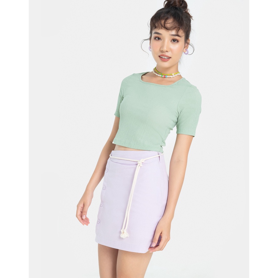 Váy Mini Nữ Thời Trang JUNO Hàng Nút Lệch JNVNG007