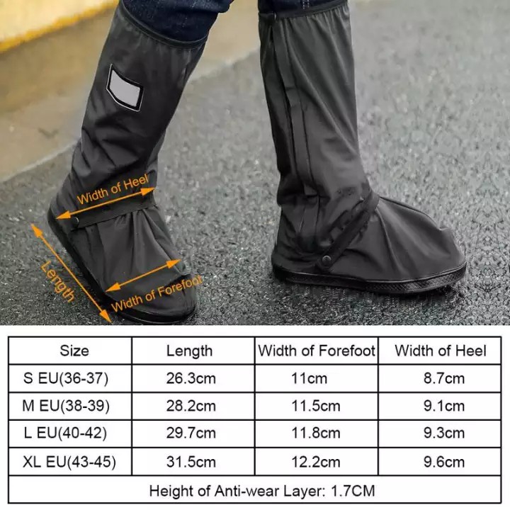 Ủng bọc giày đi mưa cao cấp - đế có masat cao dày dặn có phản quang ban - ảnh sản phẩm 4