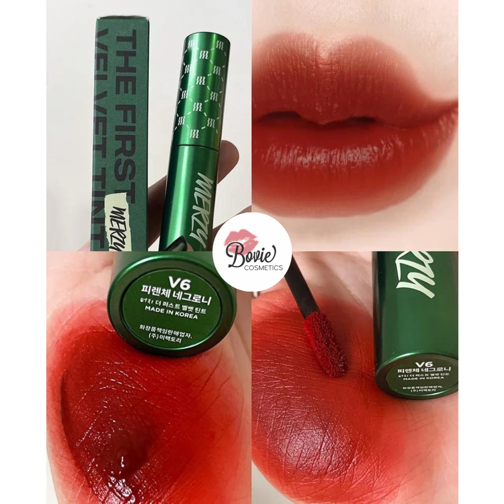 Son kem lì Merzy The First Velvet Tint V6 Vỏ xanh lá  - 4,5g