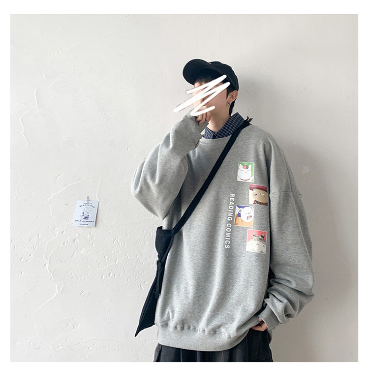 Áo Sweater Dáng Rộng Cổ Tròn Cá Tính Cho Nam | BigBuy360 - bigbuy360.vn