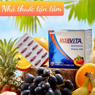 Viên uống bồi bổ sức khỏe, vitamin tổng hợp, chán ăn, mệt mỏi - Robvita _Robinson Pharma USA - Hộp 100v