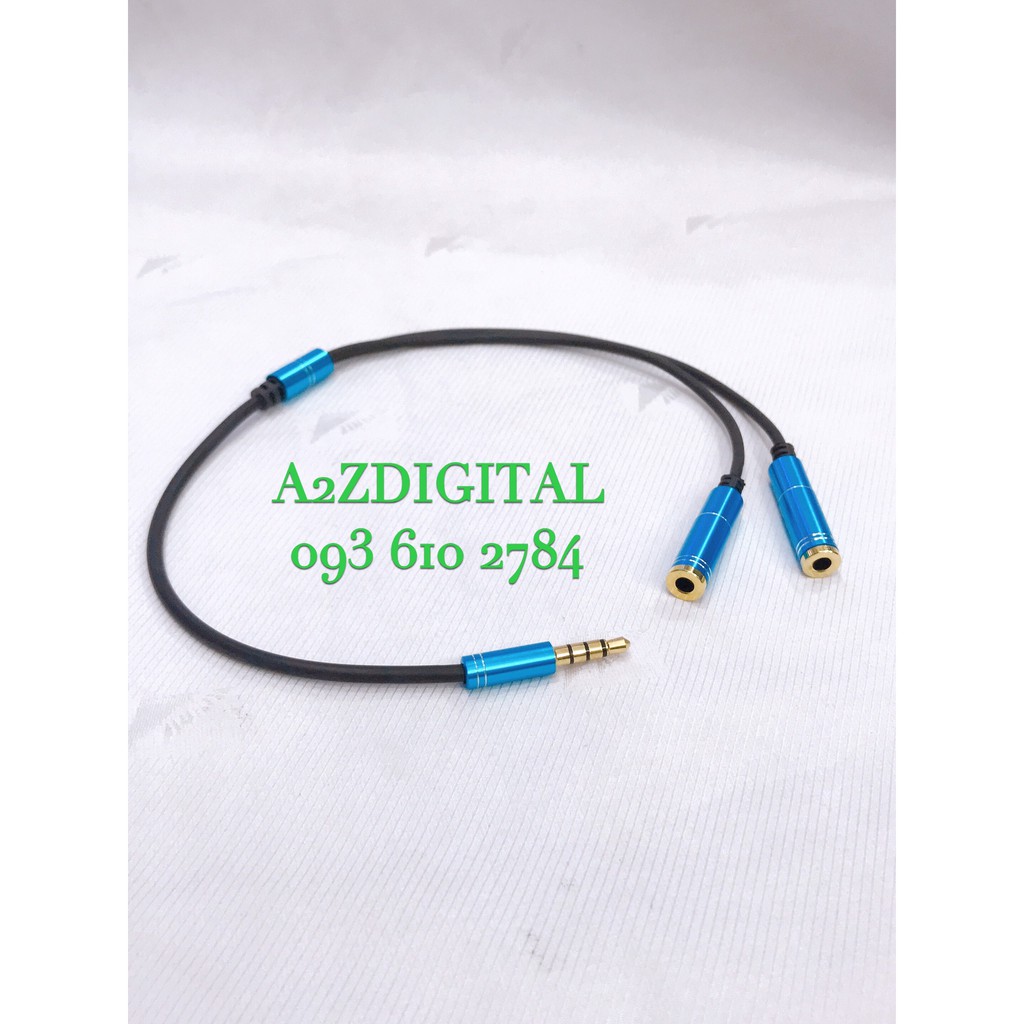 DÂY CHIA TỪ 1 RA 2 TAI NGHE LOẠI TỐT ĐẦU NHÔM JACK CẮM 3.5 LY