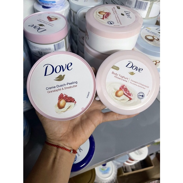 Dưỡng thể Dove Body Yoghurt hương lựu và bơ hạt mỡ giúp lamd trắng da và cấp ẩm siêu mịn mướt, 250ml