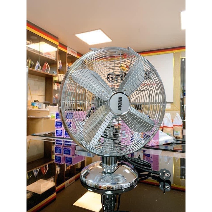 Quạt để bàn UNOLD 86830, quạt bàn nhỏ gọn, phong cách cổ điển, cấp độ điều chỉnh gió linh hoạt