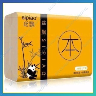 Giấy ăn - Giấy gấu trúc SIPIAO siêu dai mềm mịn - Gói 300 tờ