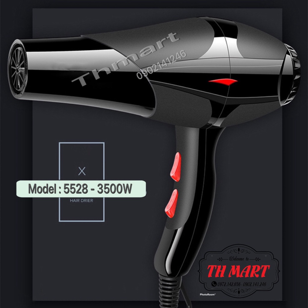 Máy Sấy Tóc 2 Chiều Nóng Lạnh Công Suất Lớn 3500W-TH_5528 có đèn led