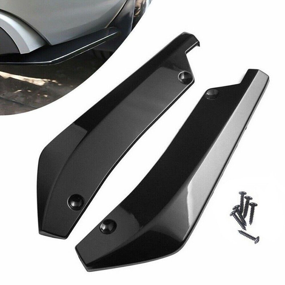 ⚡Hot Sale⚡Universal Car Rear Bumper Protector Lip Diffuser Spoiler Splitter Glossy Black-ISHOW