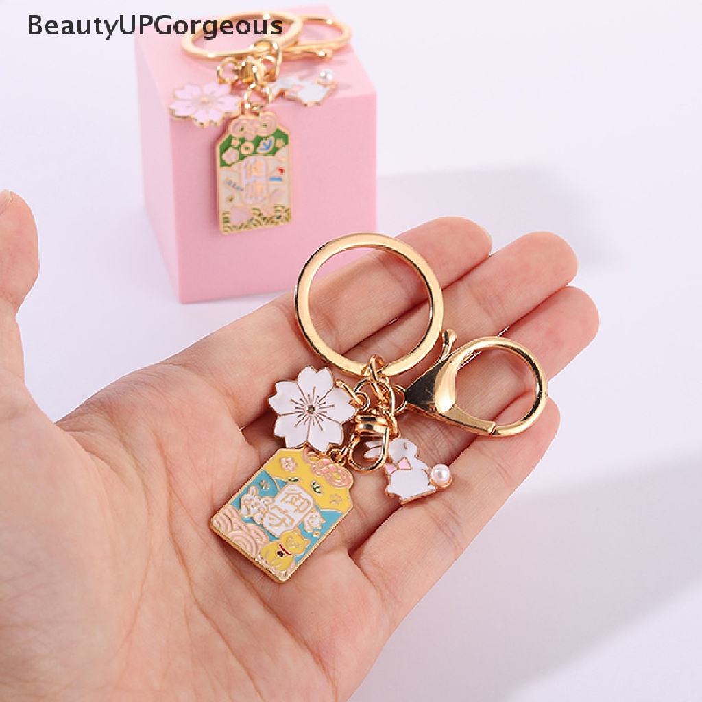 [BeautyUPGorgeous] Móc Khóa Xe Hơi Hình Mèo May Mắn Nhật Bản Kawaii Llaveros Chính Hãng
