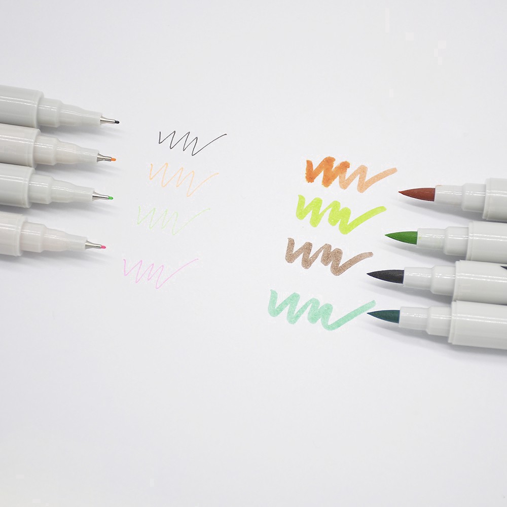 1 Cây Bút Lông Hai Đầu Màu Sắc Ngẫu Nhiên Dùng Vẽ Tranh Nghệ Thuật