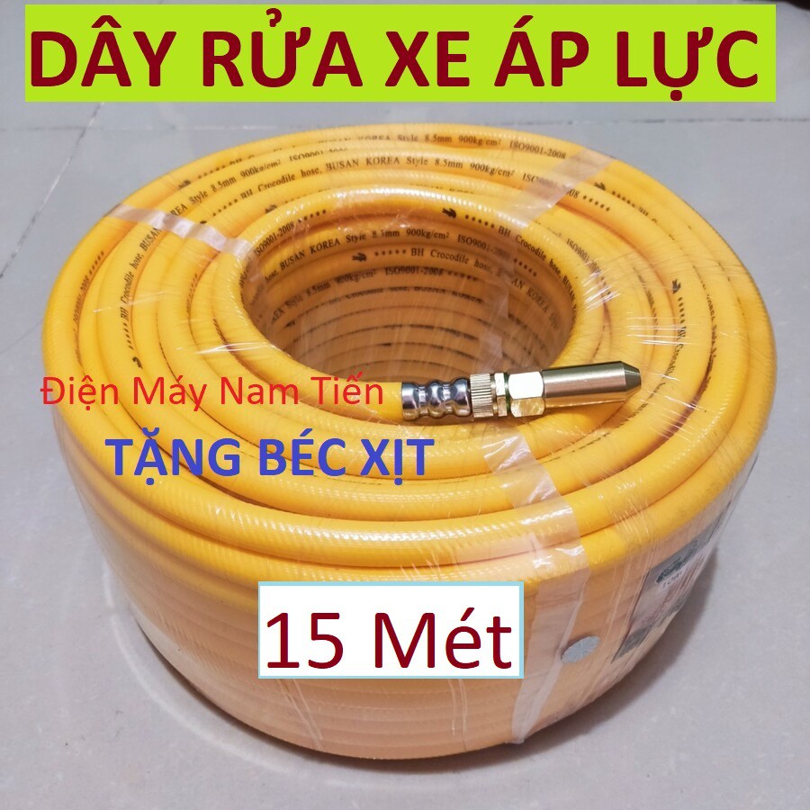 Dây rửa xe áp lực cao Crocodile HQ 8.5x14.5mm từ 10-20 mét - day rua xe