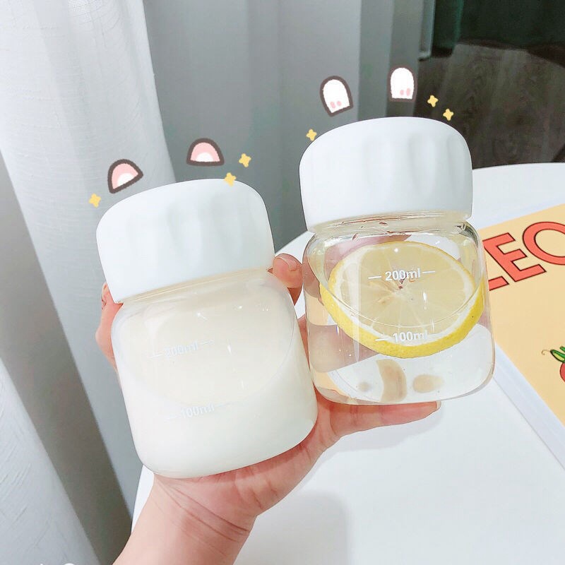 Cốc Nước Chịu Nhiệt Bằng Nhựa Trong Suốt Dung Tích 200ml Tiện Dụng