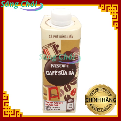 1 Thùng [24 Hộp x 200ml] Cà Phê Sữa Đá NESCAFÉ Cà Phê Uống Liền - Nestlé Nescafe Nestle - Sáng Chói